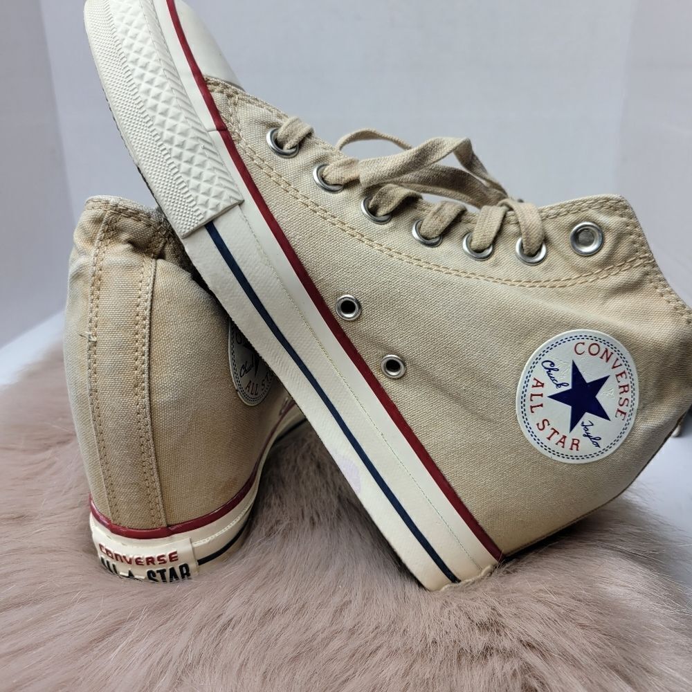 Converse Chuck Taylor All Star Lux Mid Hidden Wedge Sneaker Shoes Size8 - Picture 7 of 12
